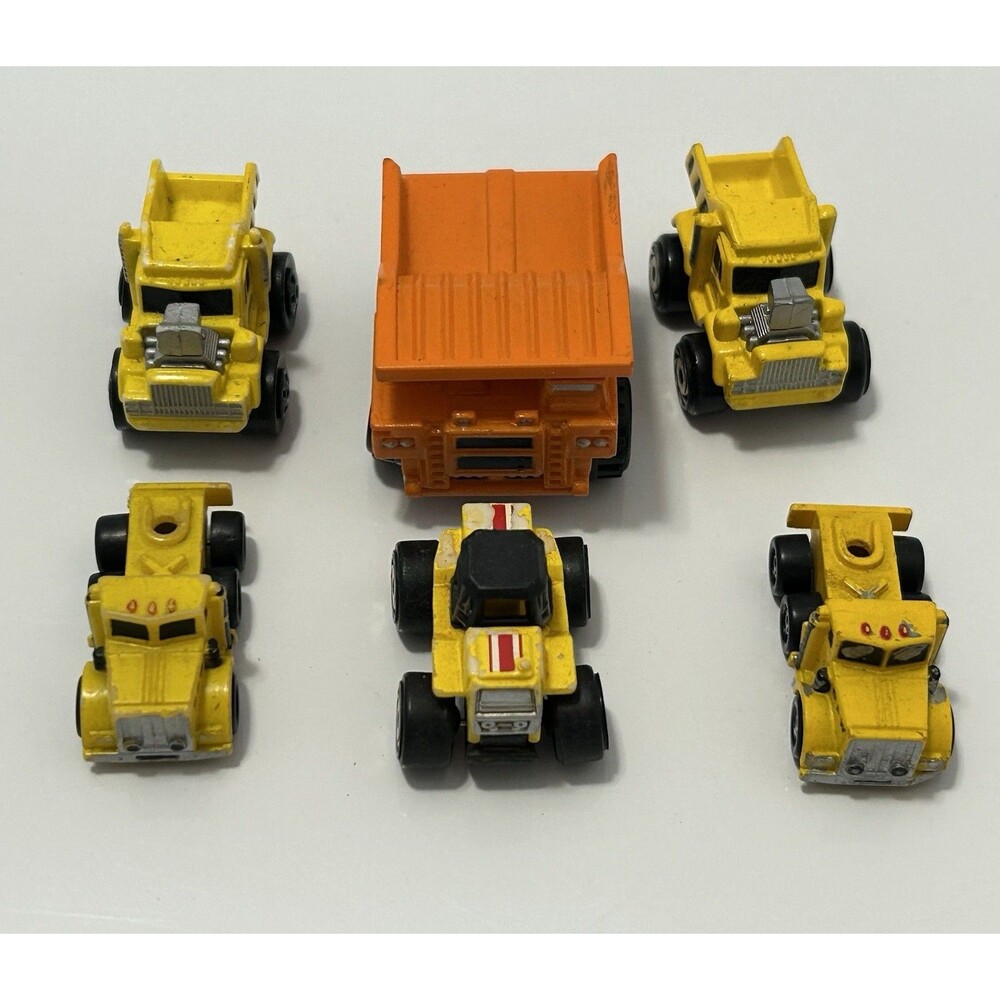 Galoob Vintage Micro Machines Construction Lot of 6 Variety 80s Toy Figure Cars